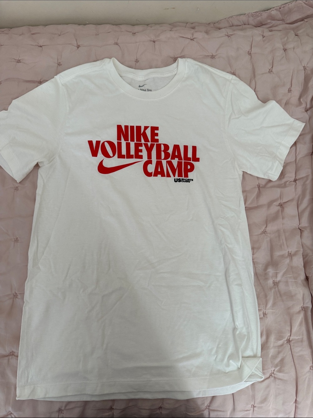 Nike Volleyball Camp Graphic T-Shirt White & Red